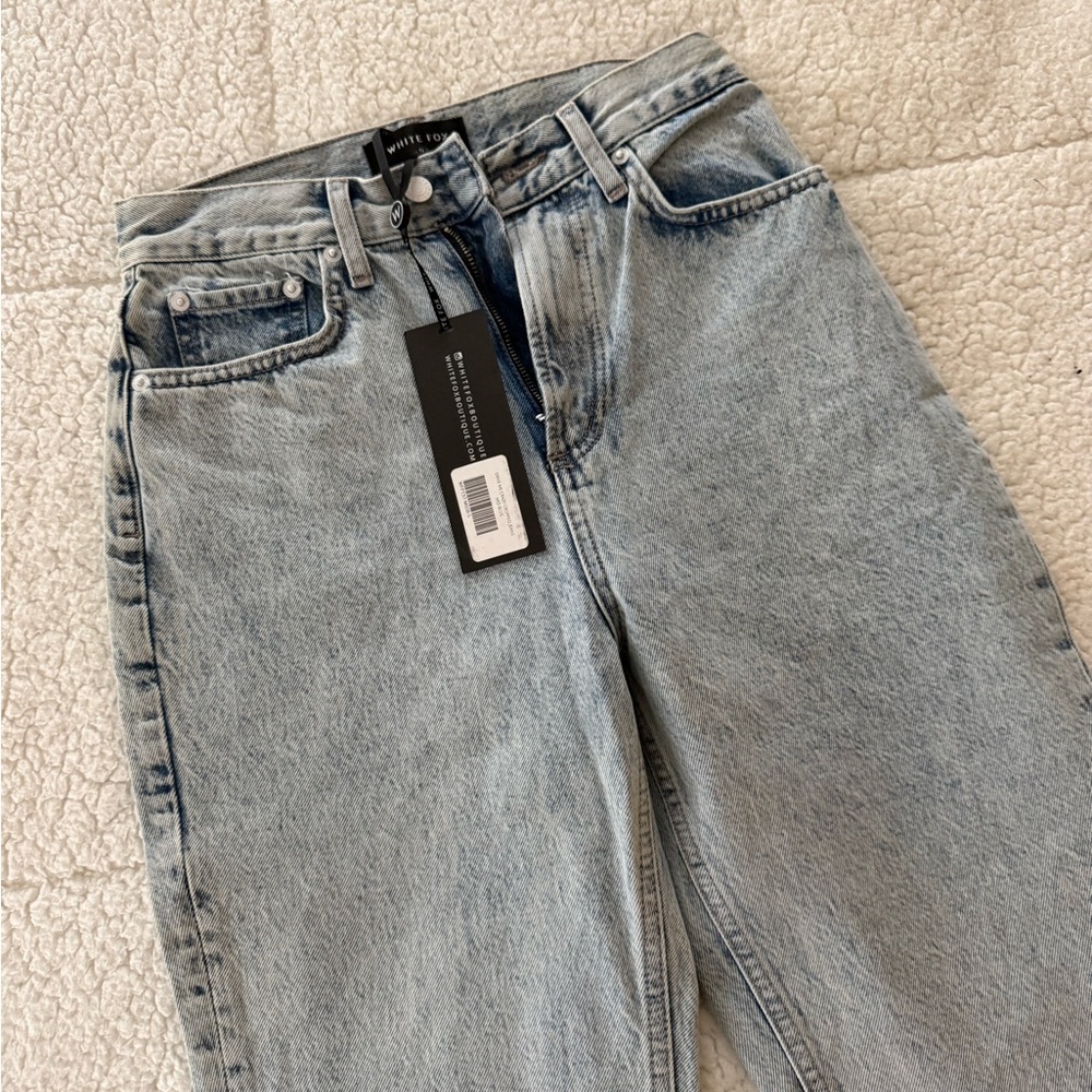 White Fox Classic Blue Straight Leg Jeans